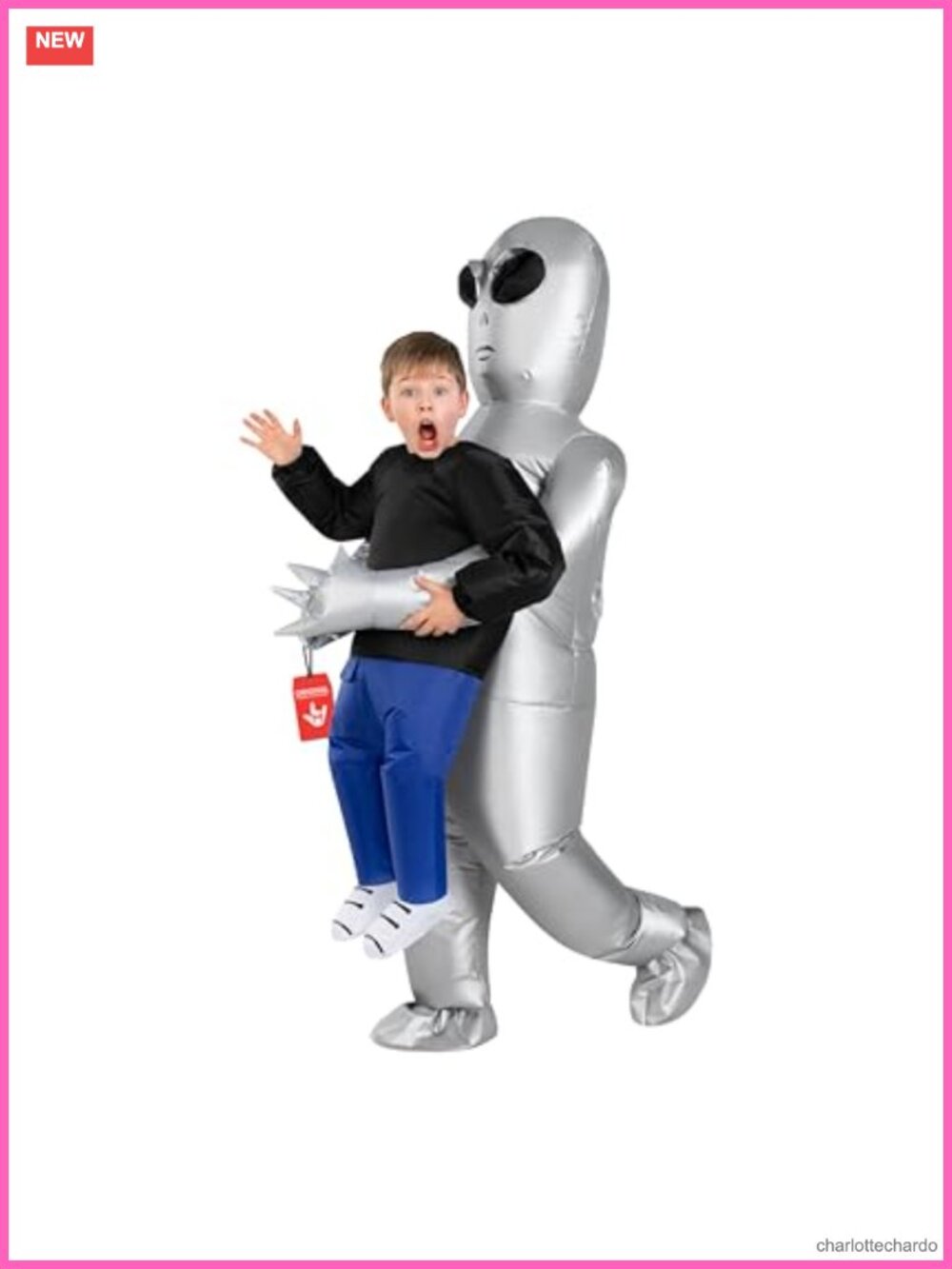 Kids Inflatable Alien Costume with Fan Blow Up Halloween
